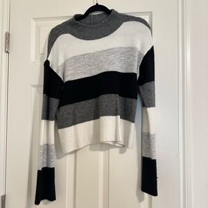 Striped women’s cropped sweater